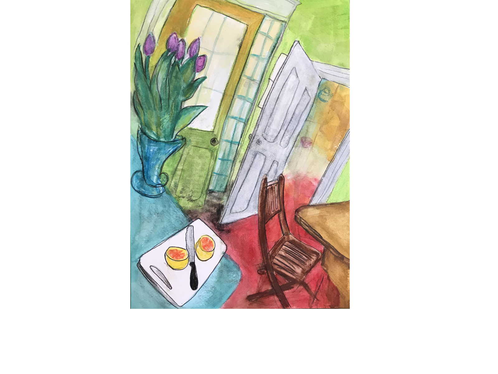 tulips,_grapfruit_and_chair