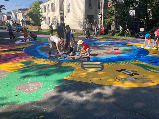 Street Mural in progress
